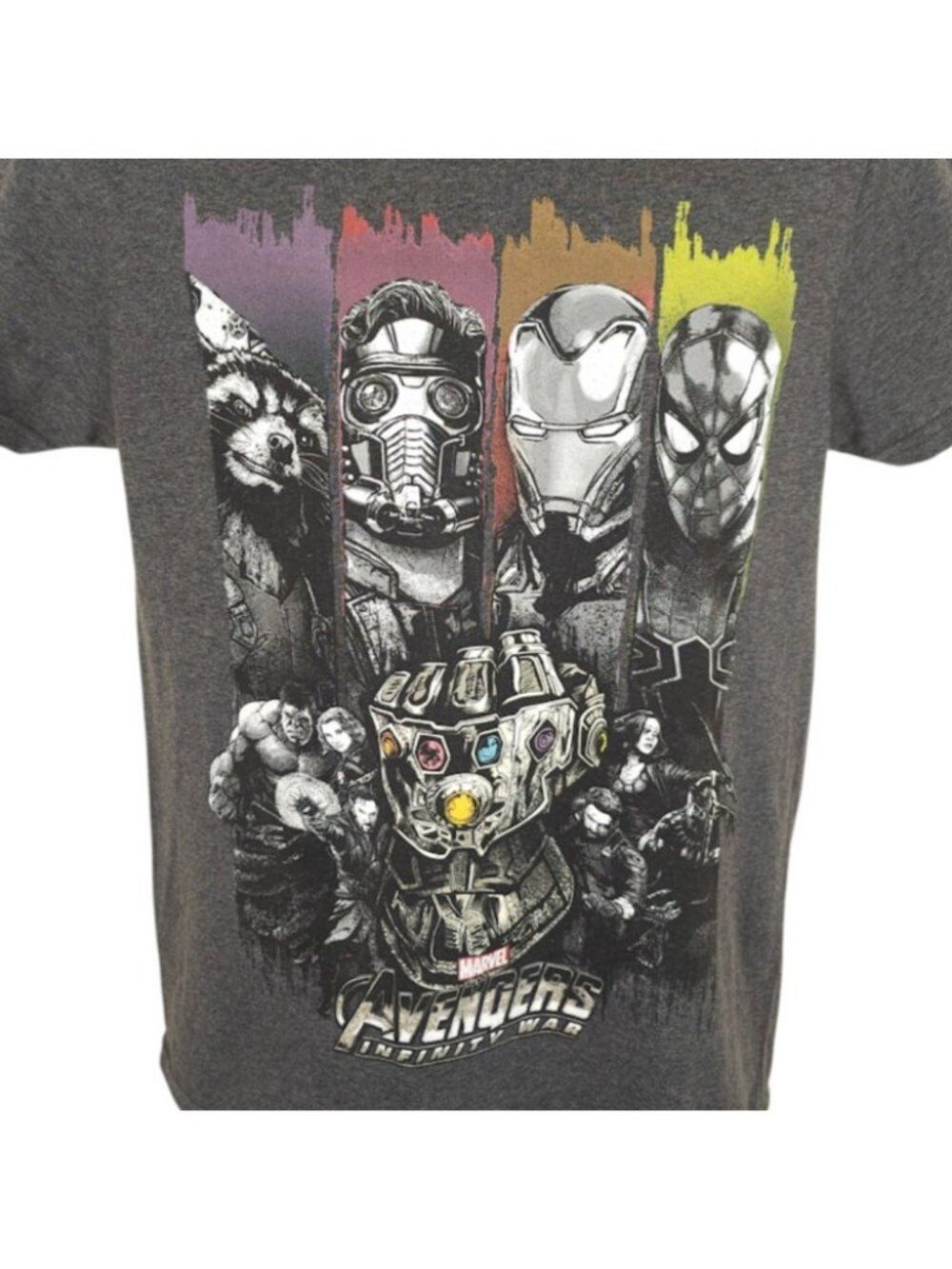 Avengers Infinity War T Shirt Mens Size Small Gray Marvel Comics Movie Tee